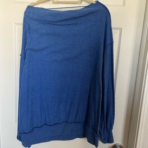 Free People boat neck fleece tunic top